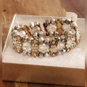 Fitz Design Heiress Sterling Iridescent Stretch Corsage Bracelet